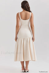 Amore Dropped Stylish Waist Midi Dress