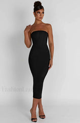 Amore Midi Graceful Dress Black Dress