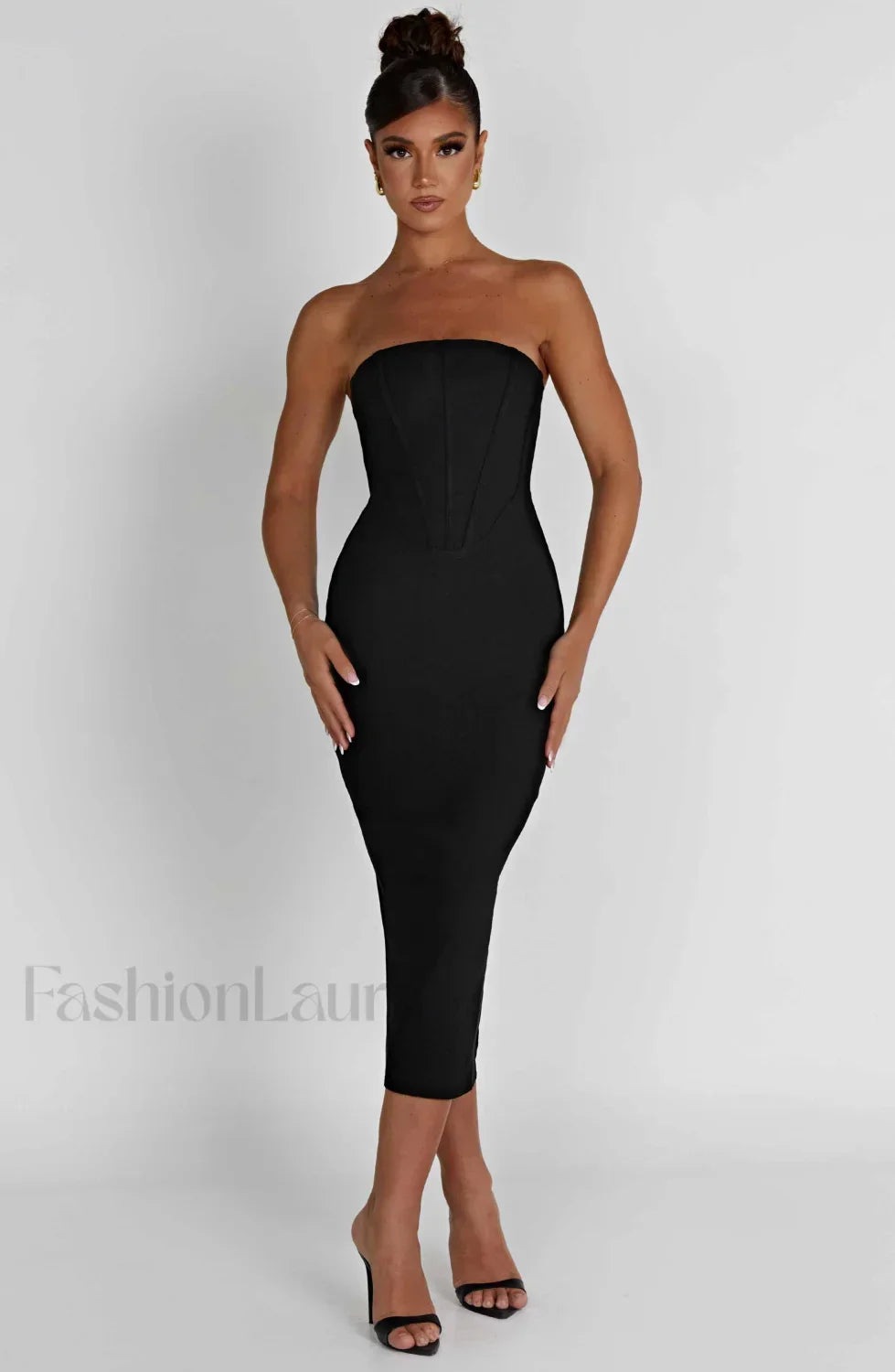 Amore Midi Graceful Dress Black Dress