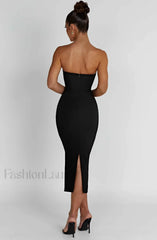 Amore Midi Graceful Dress Black Dress