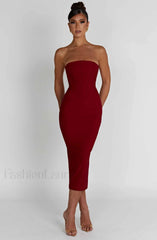 Amore Midi Graceful Dress Red Dress