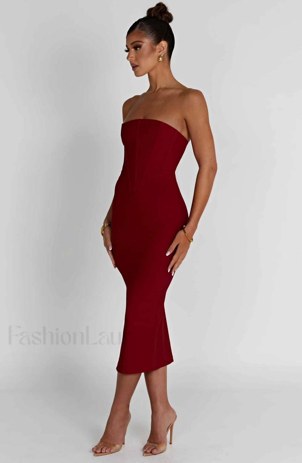 Amore Midi Graceful Dress Red Dress