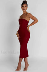 Amore Midi Graceful Dress Red Dress