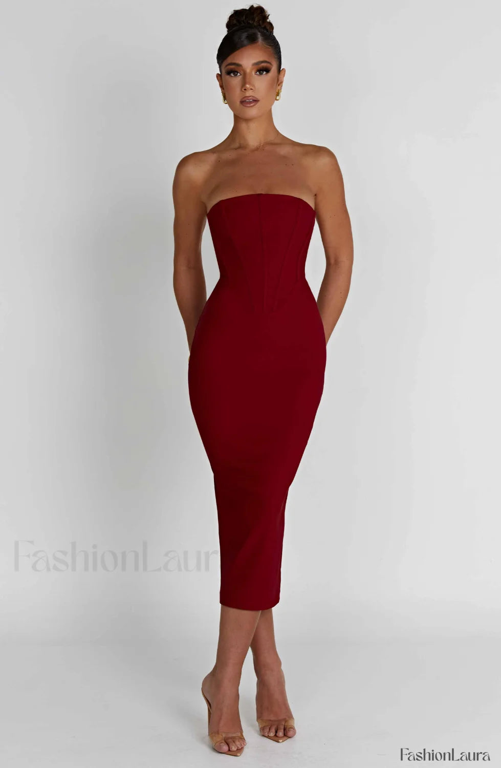 Amore Midi Graceful Dress Red Dress
