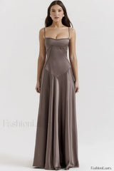 Anabella Black Lace Charming Up Maxi Dress S / Gray