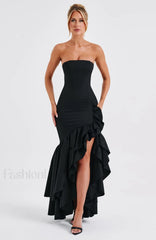 Angelina Maxi Graceful Dress Black Dress