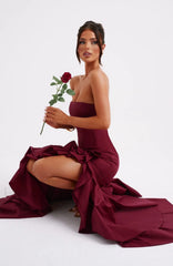 Angelina Maxi Graceful Dress Burgundy Dress