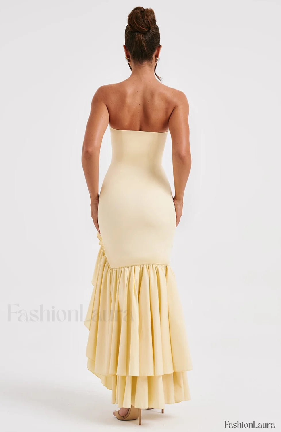 Angelina Maxi Graceful Dress Lemon Dress