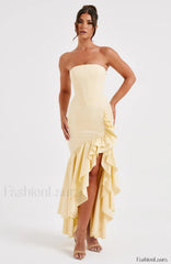 Angelina Maxi Graceful Dress Lemon Dress