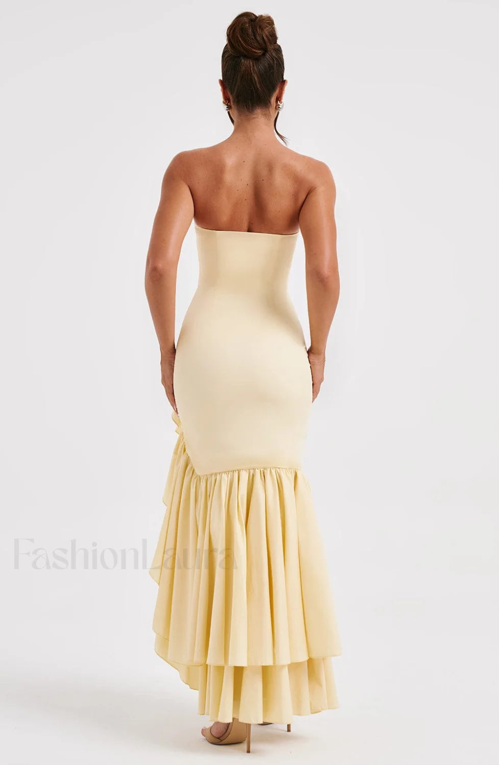 Angelina Maxi Graceful Dress Lemon Dress