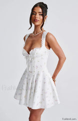 Antonella Mini Dress Trendy Multi Floral Print Dress