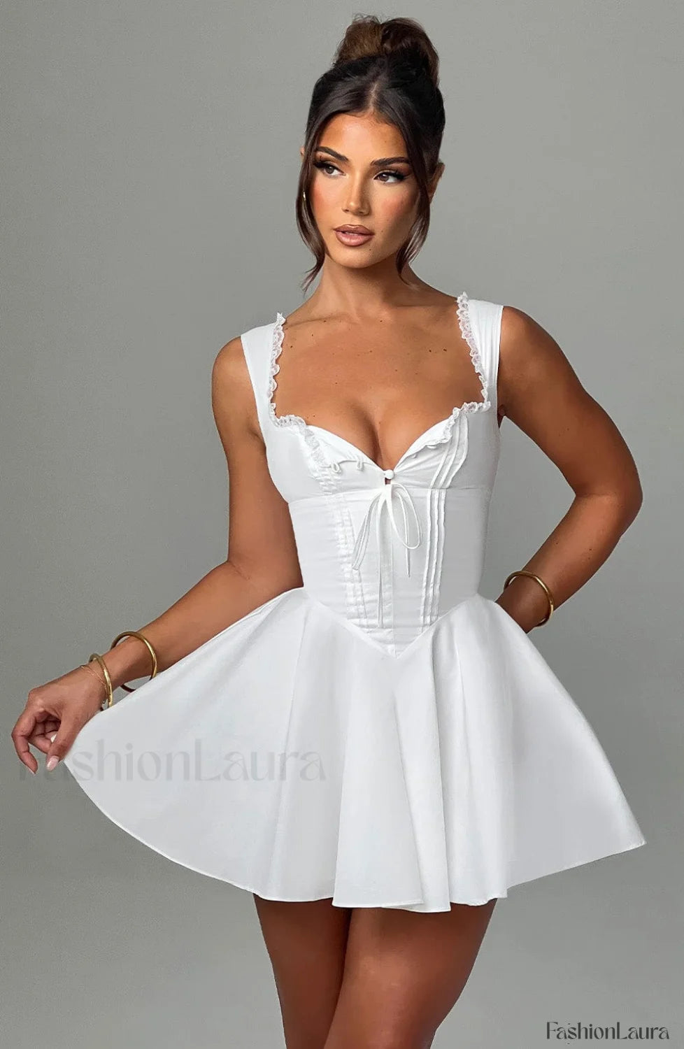 Antonella Mini Graceful Dress Ivory Dress
