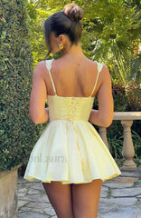 Antonella Mini Graceful Dress Lemon Dress