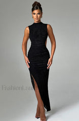 Aphrodite Midi Graceful Dress Black Dress