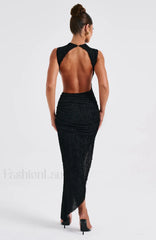 Aphrodite Midi Graceful Dress Black Dress
