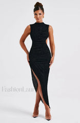Aphrodite Midi Graceful Dress Black Dress