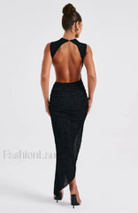 Aphrodite Midi Graceful Dress Black Dress