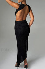 Aphrodite Midi Graceful Dress Black Dress