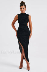 Aphrodite Midi Graceful Dress Black Dress