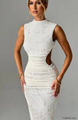 Aphrodite Midi Graceful Dress Ivory Dress