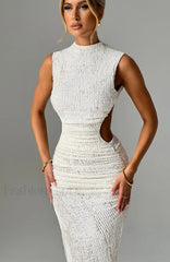 Aphrodite Midi Graceful Dress Ivory Dress