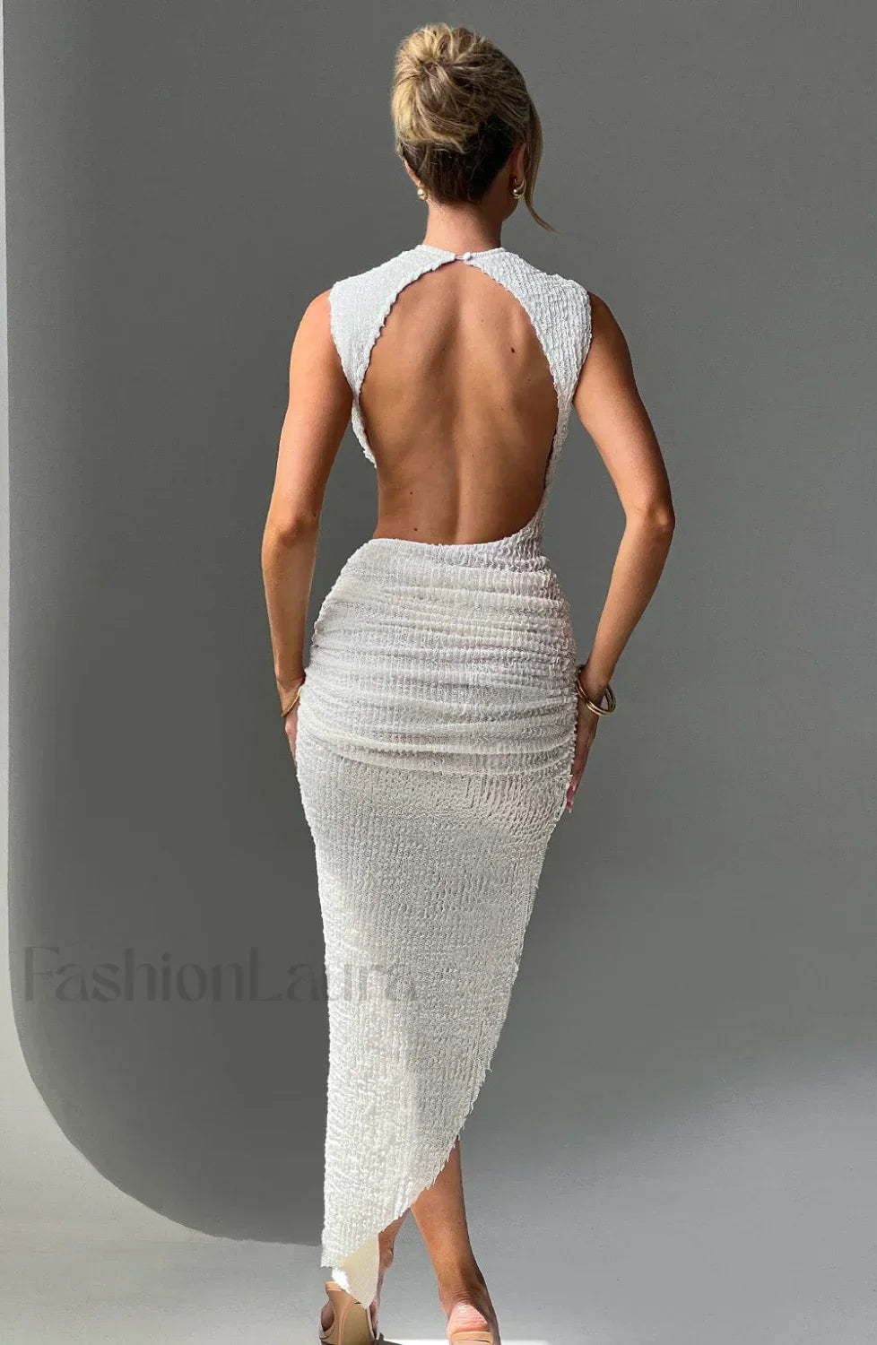 Aphrodite Midi Graceful Dress Ivory Dress