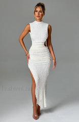 Aphrodite Midi Graceful Dress Ivory XS Dress