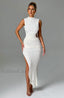 Aphrodite Midi Graceful Dress Ivory XS Dress