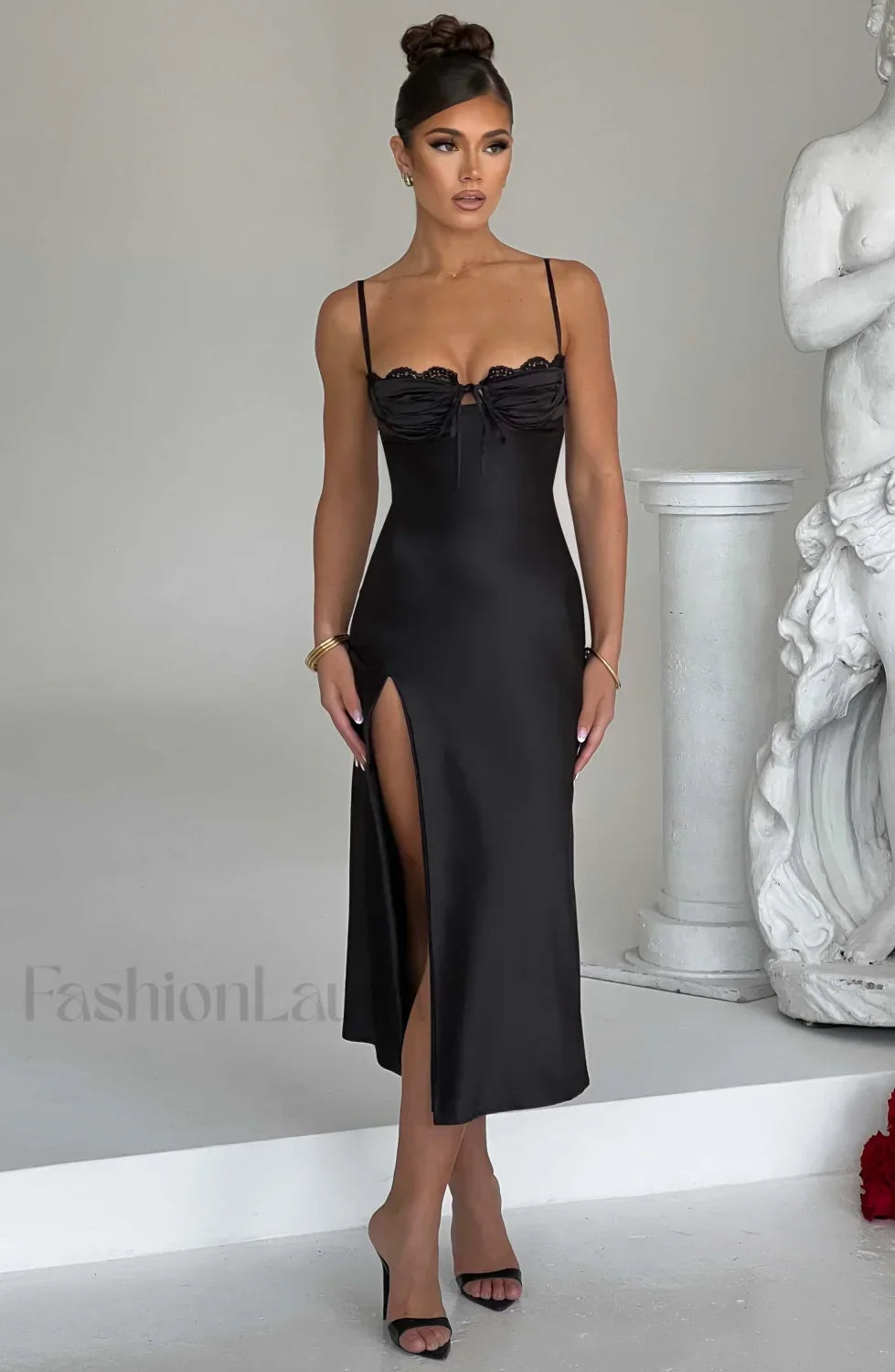 Ardelle Midi Graceful Dress Black Dress
