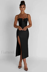 Ardelle Midi Graceful Dress Black Dress