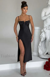 Ardelle Midi Graceful Dress Black Dress