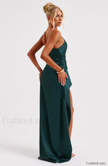 Ariel Maxi Graceful Dress Emerald Dress