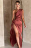 Ariel Maxi Graceful Dress Rust S Dress