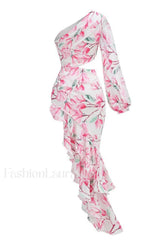 Asfrid Printed Stylish Maxi Dress