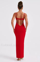 Asteria Maxi Graceful Dress Red Dress