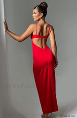 Asteria Maxi Graceful Dress Red XS Dress