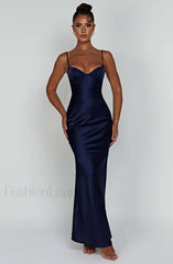 Athena Maxi Graceful Dress Navy Dress