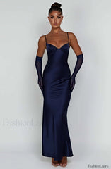 Athena Maxi Graceful Dress Navy Dress