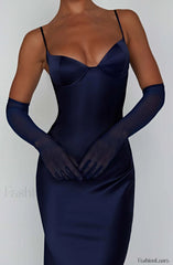 Athena Maxi Graceful Dress Navy Dress