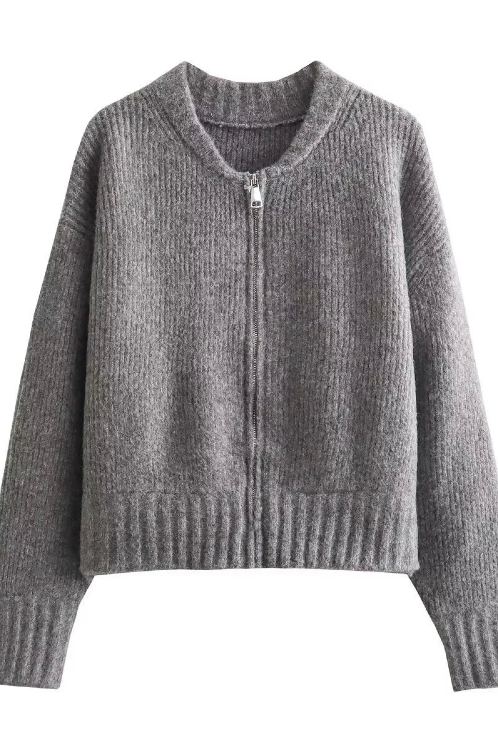 Autumn Knit Zip-Up Sweater