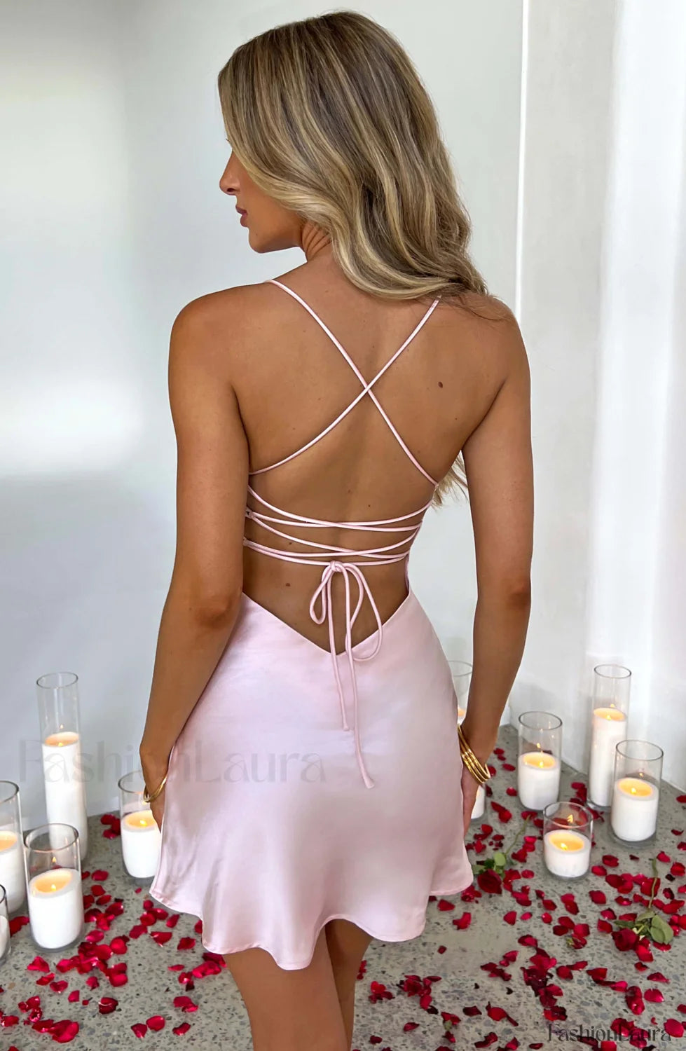 Avril Mini Graceful Dress Blush Dress