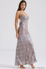 Azzurra Ice Stylish Blue Lace Dress