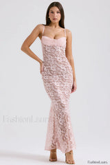 Azzurra Ice Stylish Blue Lace Dress XS / Pink