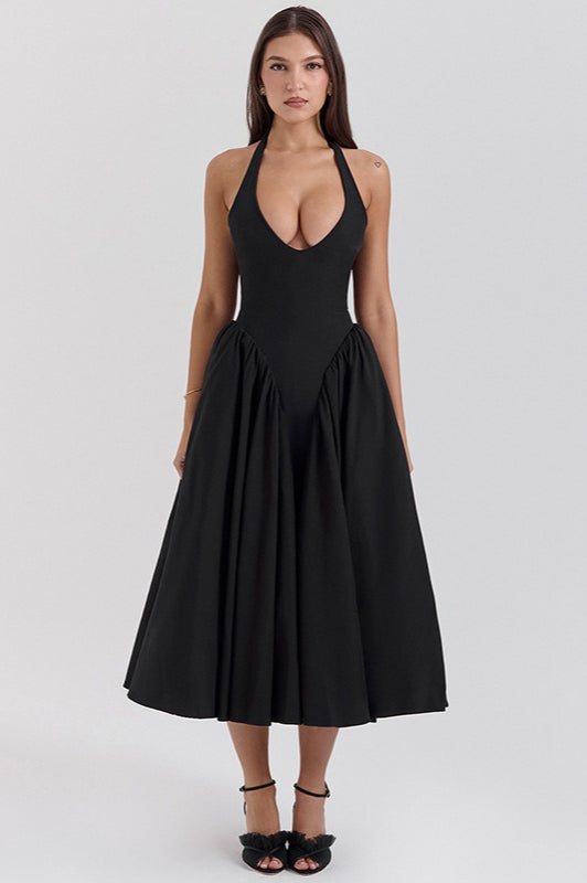 Halter Backless Tie Party Dress