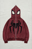 Spider Graphic Full Face Zip Hoodie
