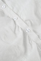 Slim Fit Short Sleeve Textured Blouse