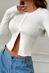 Stretch Fit Flare Sleeve Cardigan