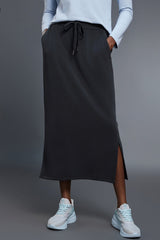 High Waist Split Straight Bodycon Midi Skirt