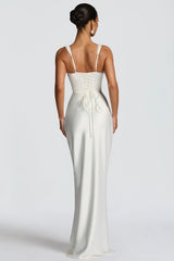 Square Neck Tie Waist Bodycon Mermaid Prom Dress