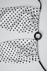Retro Polka Dot Print Elegant Two Piece Swim Set